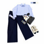 Apparel Kemeja Panjang Strips Crop