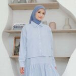 Apparel Kemeja Panjang Strips Crop - Image 2